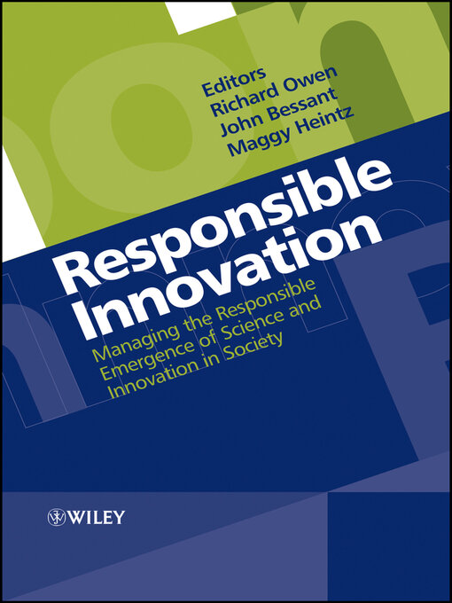 Title details for Responsible Innovation by Richard Owen - Available